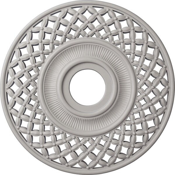 Ekena Millwork Robin Ceiling Medallion (Canopies up to 6 1/4"), 22 1/4"OD x 4 3/4"ID x 1 1/4"P, Ultra Pure White CM22RBUWF - main